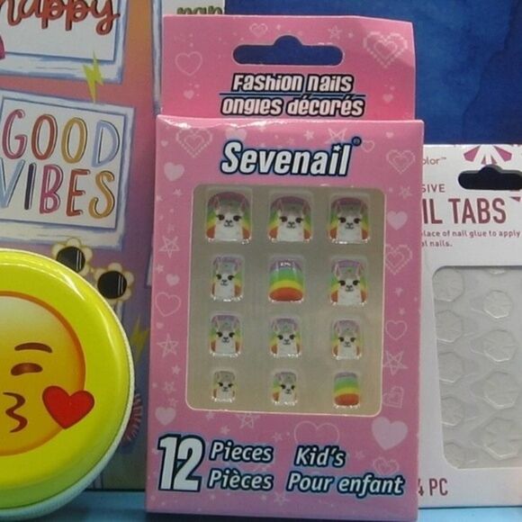 ๐ฅKids Fun Emoticons Set๐๐๐ happy face barrettes press on nails - Picture 7 of 9